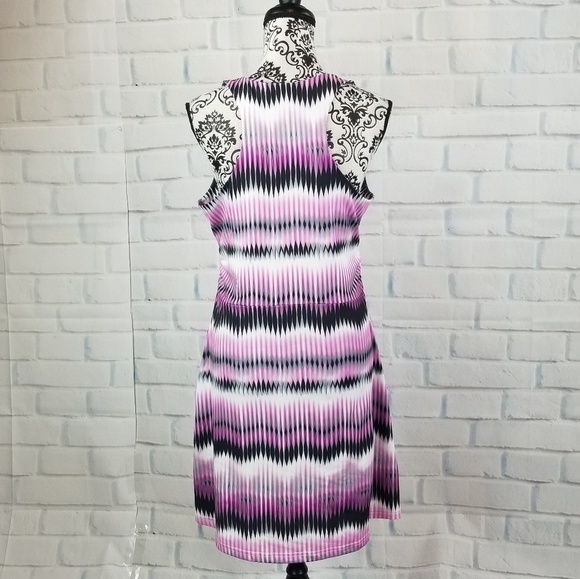 Tehama stretch knit size large geo print dress - Picture 8 of 8